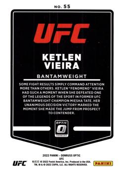 2022 Donruss Optic UFC #55 Ketlen Vieira Back