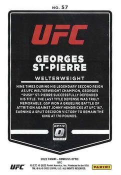 2022 Donruss Optic UFC #57 Georges St-Pierre Back