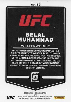 2022 Donruss Optic UFC #59 Belal Muhammad Back
