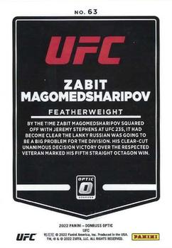 2022 Donruss Optic UFC #63 Zabit Magomedsharipov Back