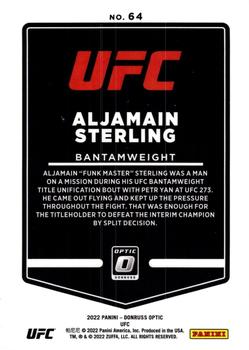 2022 Donruss Optic UFC #64 Aljamain Sterling Back