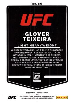 2022 Donruss Optic UFC #66 Glover Teixeira Back
