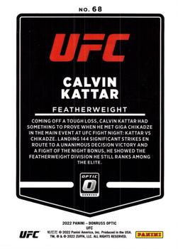 2022 Donruss Optic UFC #68 Calvin Kattar Back