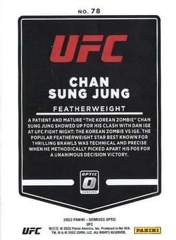2022 Donruss Optic UFC #78 Chan Sung Jung Back