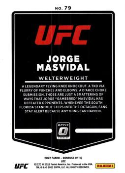 2022 Donruss Optic UFC #79 Jorge Masvidal Back