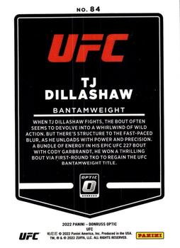 2022 Donruss Optic UFC #84 TJ Dillashaw Back