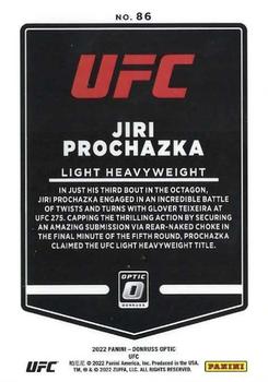 2022 Donruss Optic UFC #86 Jiri Prochazka Back