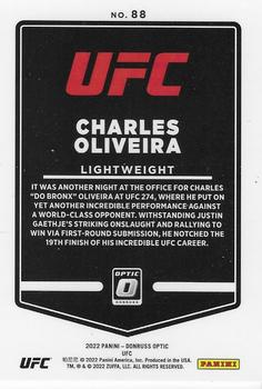 2022 Donruss Optic UFC #88 Charles Oliveira Back