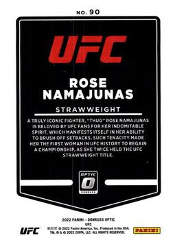 2022 Donruss Optic UFC #90 Rose Namajunas Back
