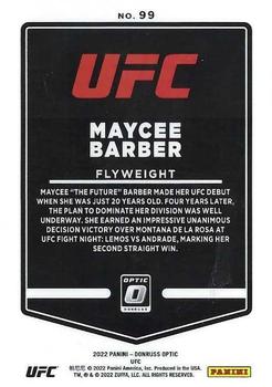 2022 Donruss Optic UFC #99 Maycee Barber Back