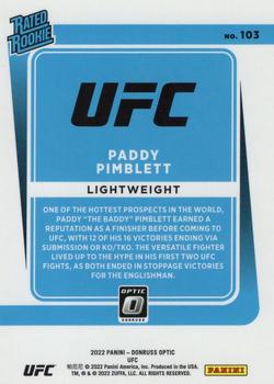 2022 Donruss Optic UFC #103 Paddy Pimblett Back