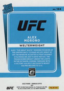 2022 Donruss Optic UFC #104 Alex Morono Back