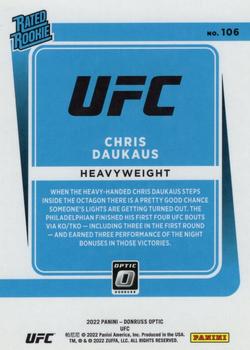 2022 Donruss Optic UFC #106 Chris Daukaus Back