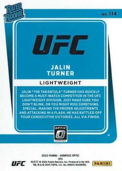2022 Donruss Optic UFC #114 Jalin Turner Back