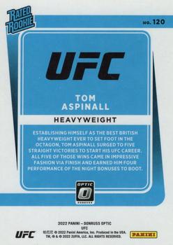 2022 Donruss Optic UFC #120 Tom Aspinall Back