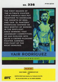 2022 Panini Chronicles UFC - Silver #336 Yair Rodriguez Back