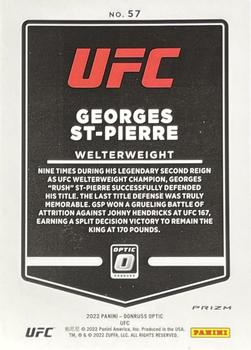 2022 Donruss Optic UFC - Blue Velocity #57 Georges St-Pierre Back