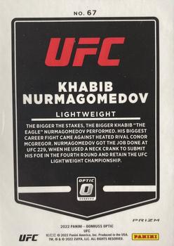 2022 Donruss Optic UFC - Blue Velocity #67 Khabib Nurmagomedov Back