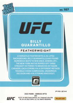 2022 Donruss Optic UFC - Blue Velocity #107 Billy Quarantillo Back
