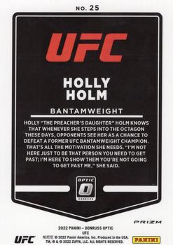 2022 Donruss Optic UFC - Holo #25 Holly Holm Back
