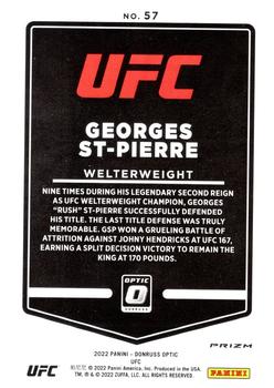 2022 Donruss Optic UFC - Holo #57 Georges St-Pierre Back
