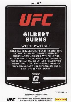 2022 Donruss Optic UFC - Holo #82 Gilbert Burns Back