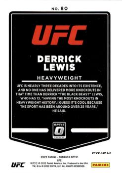 2022 Donruss Optic UFC - Purple #80 Derrick Lewis Back
