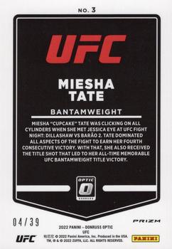 2022 Donruss Optic UFC - Black Velocity #3 Miesha Tate Back