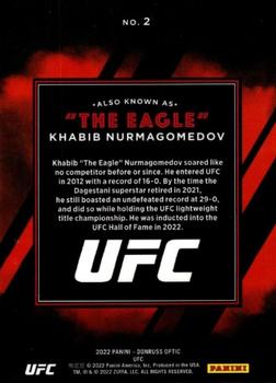 2022 Donruss Optic UFC - Also Known As #2 Khabib Nurmagomedov Back