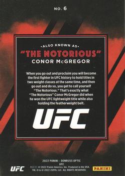 2022 Donruss Optic UFC - Also Known As #6 Conor McGregor Back