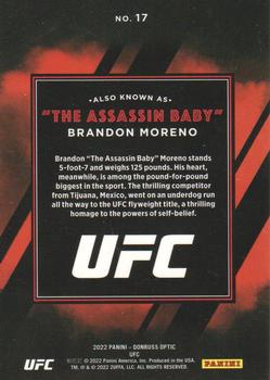 2022 Donruss Optic UFC - Also Known As #17 Brandon Moreno Back