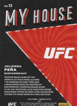 2022 Donruss Optic UFC - My House #13 Julianna Pena Back