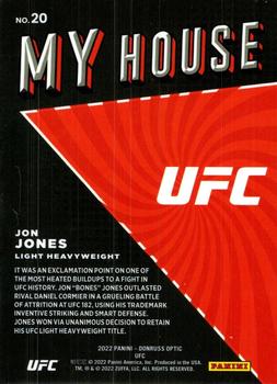 2022 Donruss Optic UFC - My House #20 Jon Jones Back