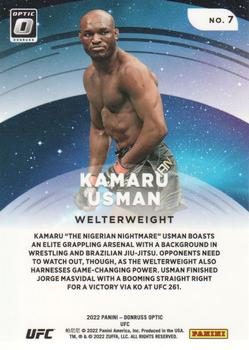 2022 Donruss Optic UFC - Star Gazing #7 Kamaru Usman Back