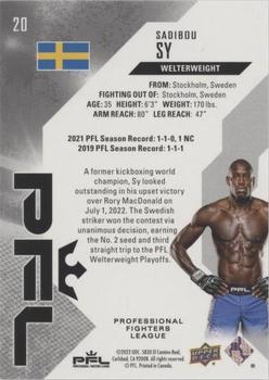 2022 Upper Deck PFL Professional Fighters League #20 Sadibou Sy Back