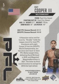 2022 Upper Deck PFL Professional Fighters League - Gold #5 Ray Cooper III Back