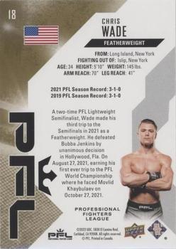 2022 Upper Deck PFL Professional Fighters League - Gold #18 Chris Wade Back