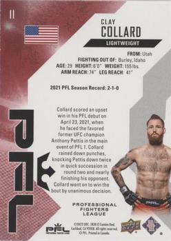 2022 Upper Deck PFL Professional Fighters League - Red #11 Clay Collard Back