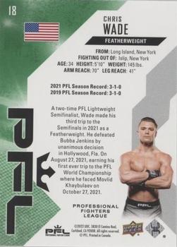 2022 Upper Deck PFL Professional Fighters League - Green #18 Chris Wade Back