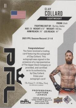 2022 Upper Deck PFL Professional Fighters League - Autographs Gold #11 Clay Collard Back