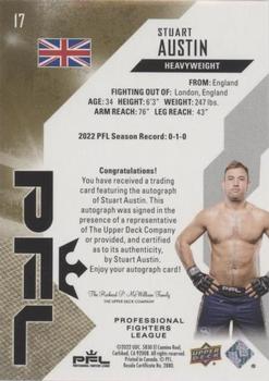 2022 Upper Deck PFL Professional Fighters League - Autographs Gold #17 Stuart Austin Back