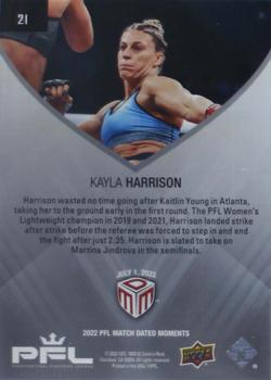2022 Upper Deck PFL Match Dated Moments #21 Kayla Harrison Back