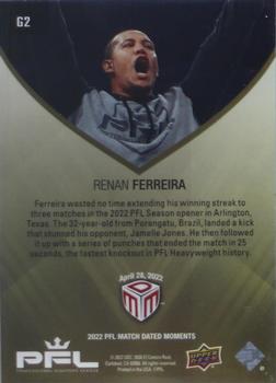2022 Upper Deck PFL Match Dated Moments - Gold #G2 Renan Ferreira Back