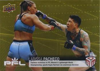 2022 Upper Deck PFL Match Dated Moments - Gold #G10 Larissa Pacheco Front