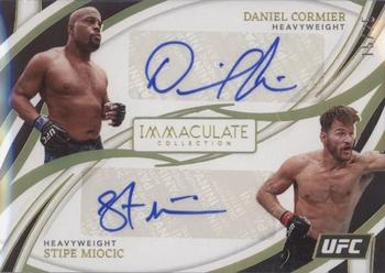 2022 Panini Immaculate Collection UFC - Dual Autographs #DA-DCE Daniel Cormier / Stipe Miocic Front