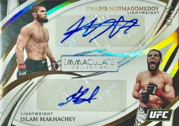 2022 Panini Immaculate Collection UFC - Dual Autographs #DA-KNI Islam Makhachev / Khabib Nurmagomedov Front