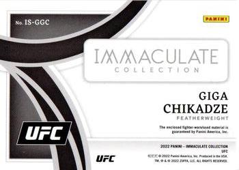 2022 Panini Immaculate Collection UFC - The Immaculate Standard #IS-GGC Giga Chikadze Back