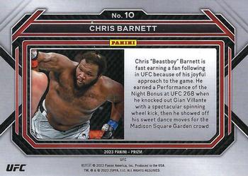2023 Panini Prizm UFC #10 Chris Barnett Back