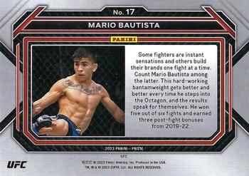 2023 Panini Prizm UFC #17 Mario Bautista Back