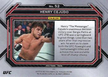 2023 Panini Prizm UFC #52 Henry Cejudo Back